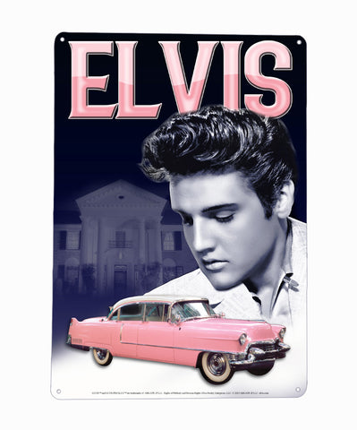 Elvis Sign Tin Pink Caddy -