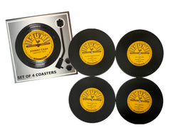Sun Record Coasters - Johnny Cash Folsom - 4pc Set