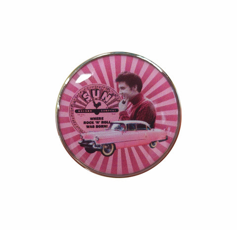 Sun Record Pin - Elvis Pink