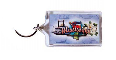 Mississippi Key Chain - Elements Lucite