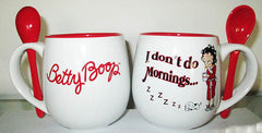 Betty Boop Mug - w/Spoon I Don't Do Mornings w/Spoon