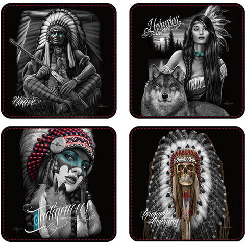 David Gonzales Art Coasters - Native