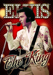 Elvis Magnet - The King Red Background