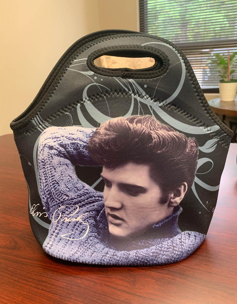 Elvis Lunch Bag - Blue Sweater w/ Zipper