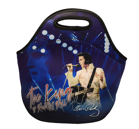 Elvis Lunch Bag The King Blue w/Whte Jumpsuit w/ Zipper-
