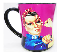 Rosie The Riveter Mug - We Can Do It Embossed