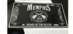 Memphis License Plate - Blk & Wht Est