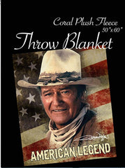 John Wayne Throw Blanket - American Legend
