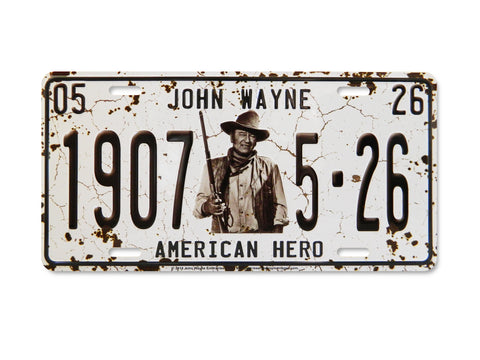 John Wayne License Plate - 1907