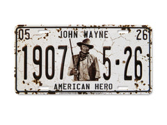 John Wayne License Plate - 1907