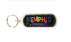 Memphis Key Chain - Oblong Colorful