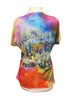 Memphis T-Shirt - Collage Skyline Open Shoulders