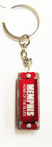 Memphis Key Chain - Harmonica Red/Blue Assorted