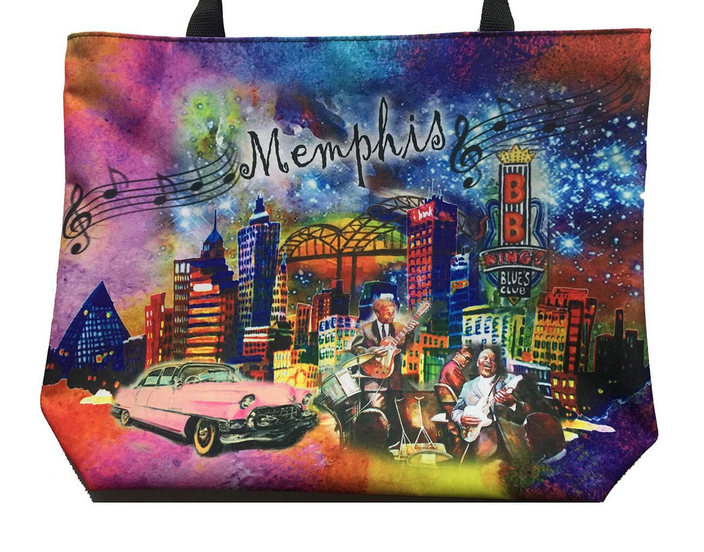 Memphis Tote Bag - Collage Skyline