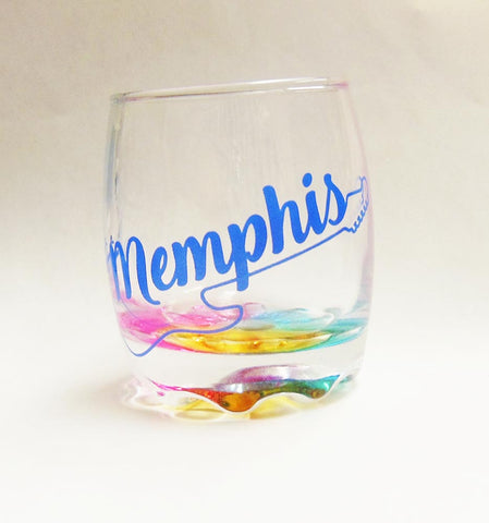 Memphis Shot Glass - Rainbow Base