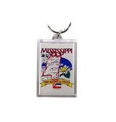 Mississippi Key Chain - State Map Lucite