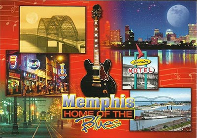 Memphis Postcard - Home of Blues Collage - Pack of 50
