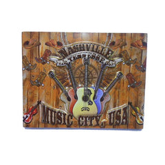 Nashville Magnet - Pop Outs Guitar Wood Panel