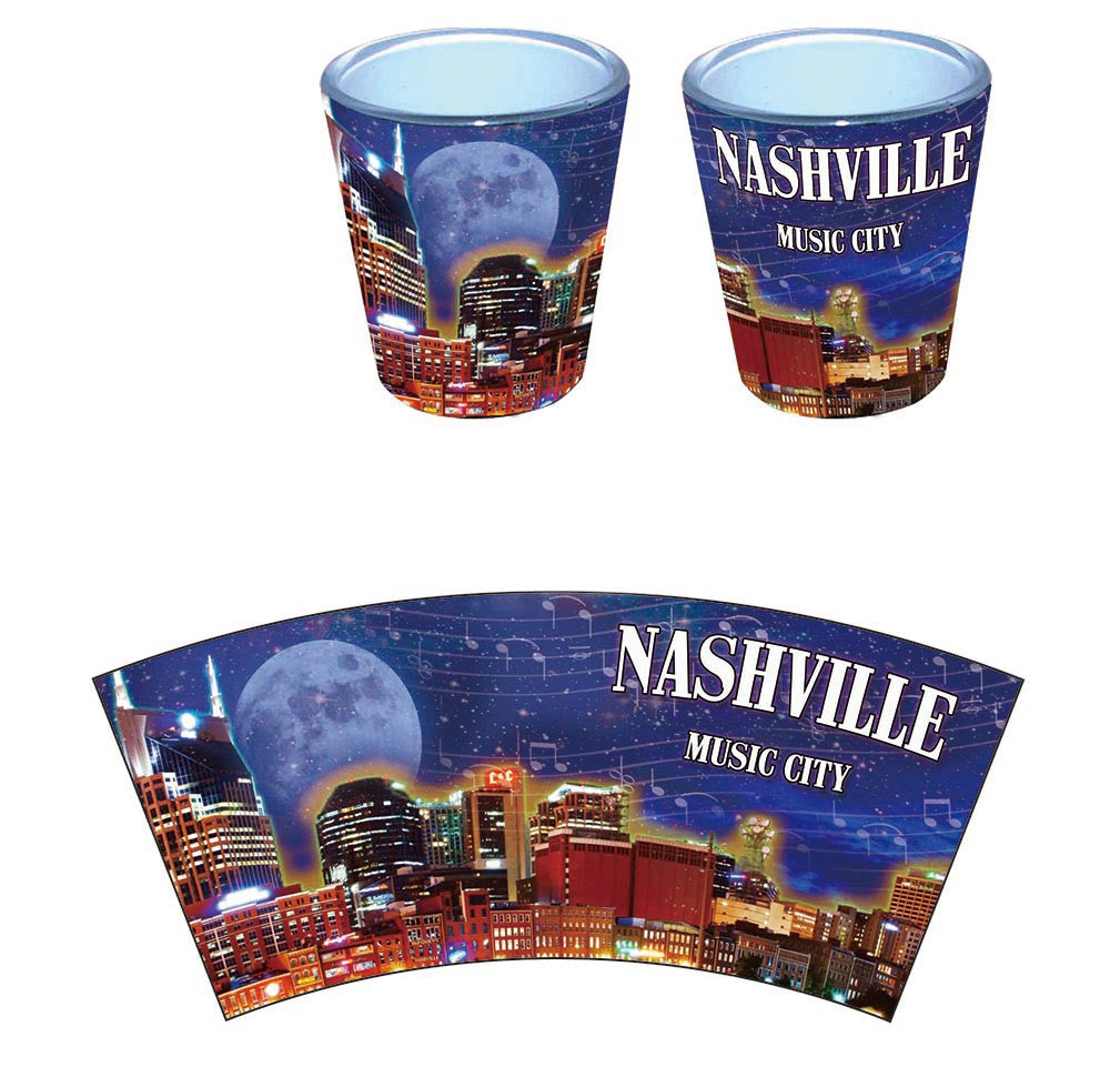 Nashville Shot Glass - Night Skyline