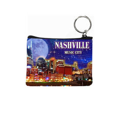 Nashville Key Chain Coin/Purse - Night Skyline