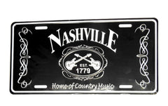 Nashville License Plate - Blk & Wht