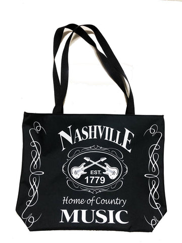 Nashville Tote Bag - Blk & Wht Est.