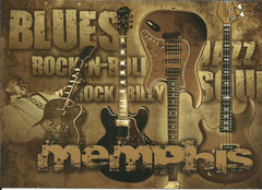 Memphis Postcard - Sepia Guitars - Pack of 50