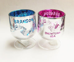 Branson Shot Glass - Foil Pink/Blue - 4pc Set