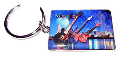 Memphis Key Chain - Skyline w/Guitars