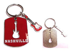 Nashville Key Chain - Guitar Charm 2D