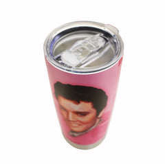 Elvis Thermos Pink w/ Guitars with Locking Top