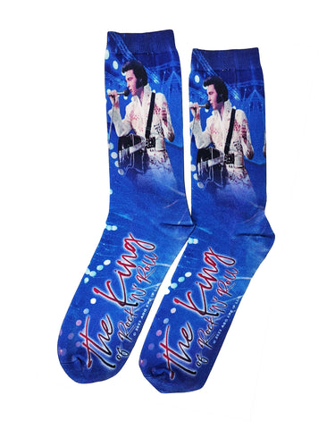 Elvis Socks The King Blue