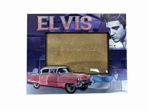 Elvis Picture Frame - Pink Caddy - Metallic