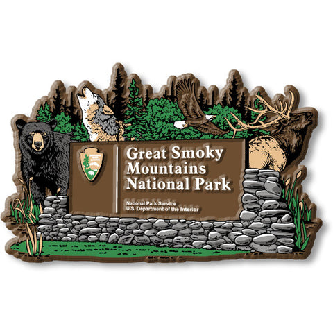 Magnet - Great Smoky Mountains Park Sign