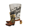 John Wayne Shot Glass - Boot Stand - 6 Pcs