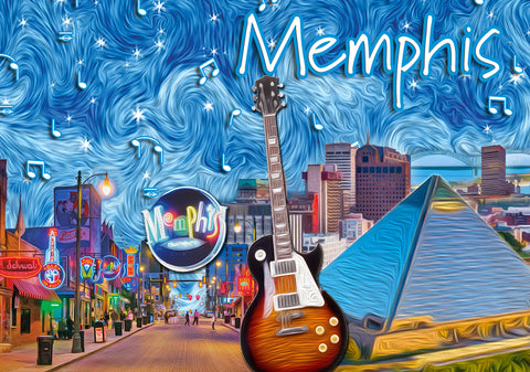 Memphis Postcards - Starry Night - Pack of 50