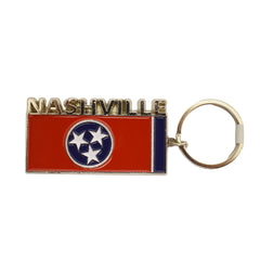 Nashville Keychain - Tennessee With Flag