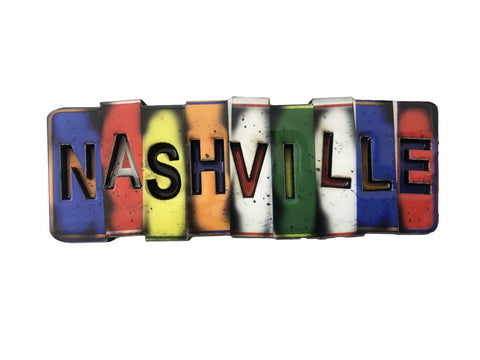 Nashville Magnet - Rustic License Plate