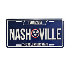 Nashville License Plate - Blue