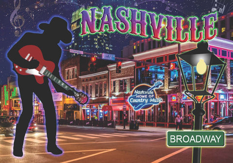Nashville Postcards - Neon Cowboy - Pack of 50