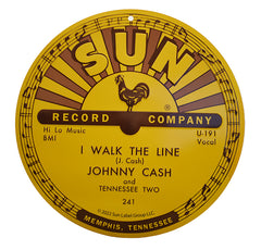 Sun Record Tin Sign - Johnny Cash I Walk The Line