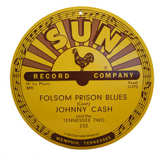 Sun Record Tin Sign - Johnny Cash Folsom Prison