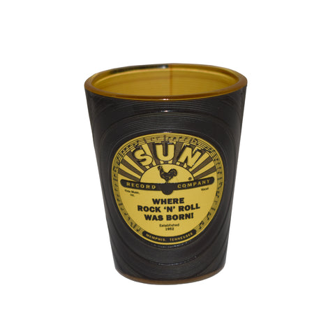 Sun Record Shot Glass Record Embossed