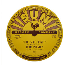 Sun Record Tin Sign - Elvis That's All Right