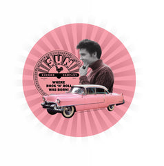 Sun Record Sticker Elvis Pink