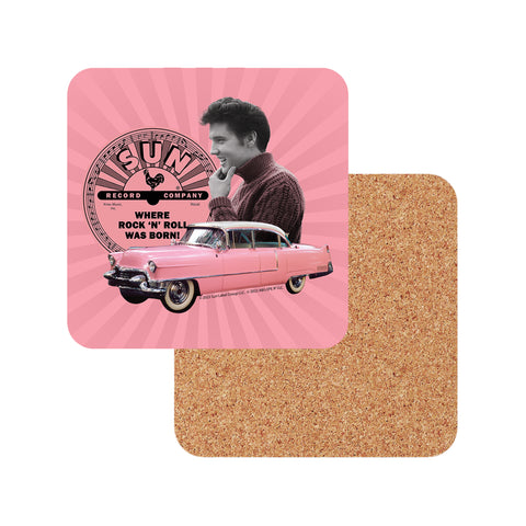 Sun Record Coaster Elvis Pink