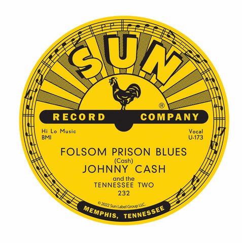 Sun Record Magnet Tin Johnny Cash -Folsom Prison...