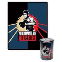 Muhammad Ali Throw Blanket w/Collectible Tin