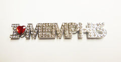 Memphis Magnet Rhinestones I Love