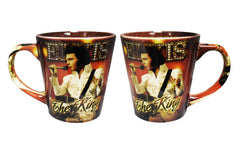 Elvis Mug The King Red Background Latte